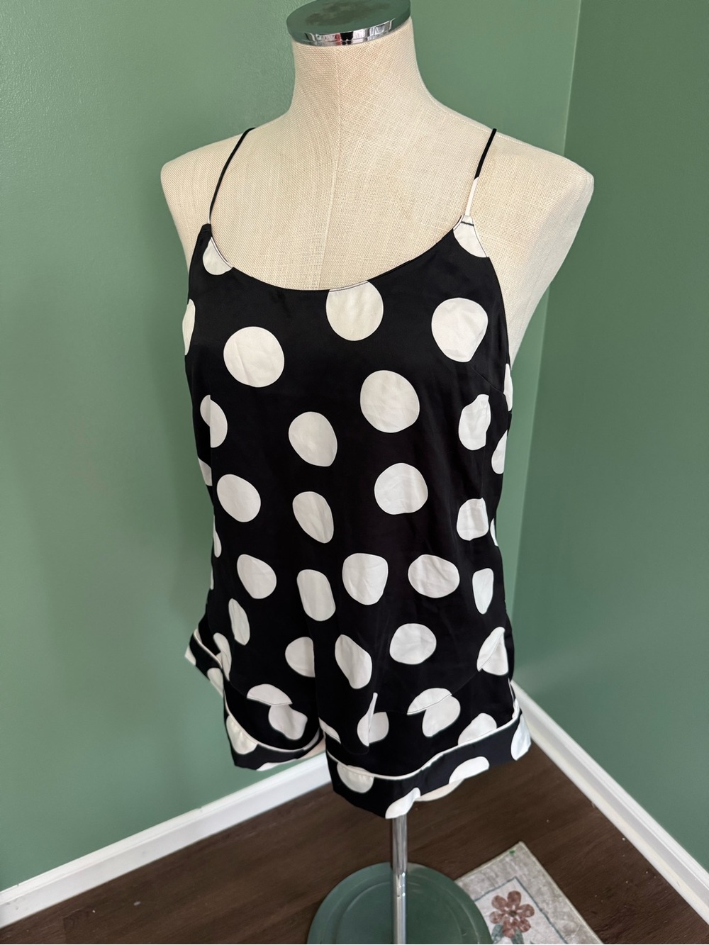 Victoria’s Secret Black & White Polka Dot Pajama Set